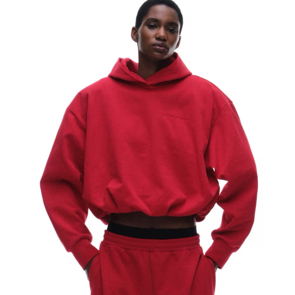 Magda Butrym Motif-detail Red Hoodie